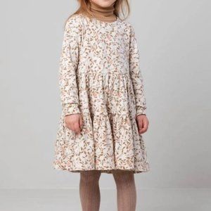 NEW Girls Sz 12 Stretchy Dolly Blossom Floral Long Sleeve Tiered Dress MARMAR